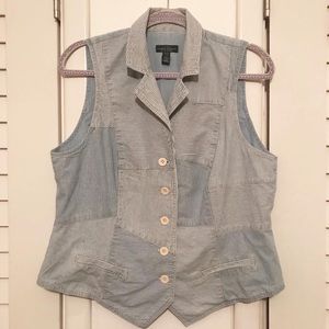 Vintage 90s Denim Patchwork Ralph Lauren Vest